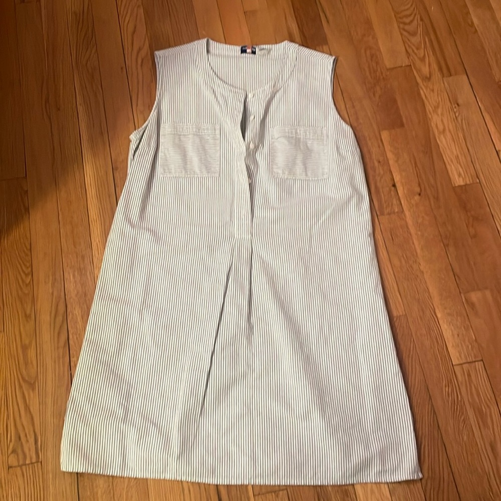 EUC Vineyard Vines Seersucker Sleeveless Dress Size 12